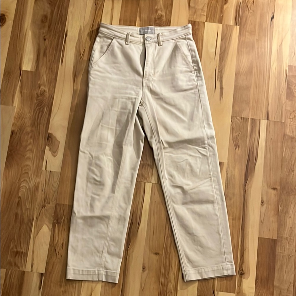 Everlane Off-White Straight-Leg Pants